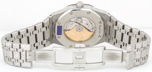 Audemars Piguet Royal Oak DIAMOND PAVE 41mm Stainless Steel Date Watch 15400ST