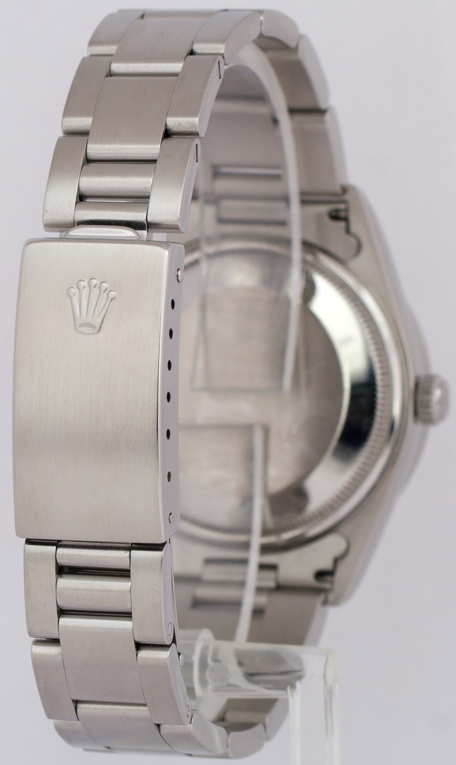 MINT Rolex Oyster Perpetual Air-King SALMON PATINA 14010 Steel NO-HOLES 34mm