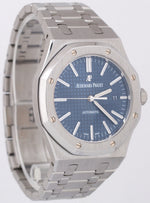 MINT Audemars Piguet Royal Oak BLUE 41mm Stainless Watch 15400ST.OO.1220ST.03