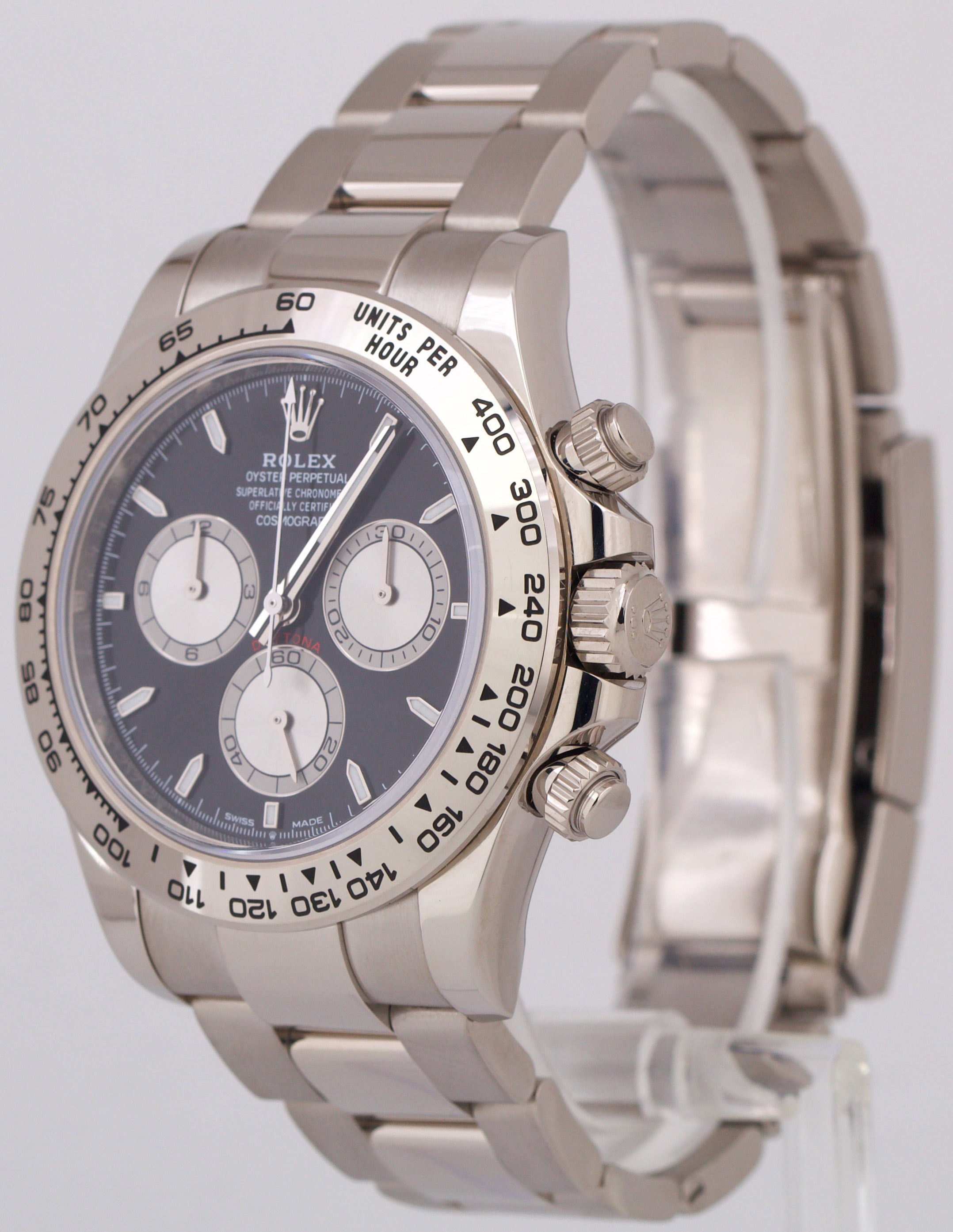 MINT 2024 PAPERS Rolex Daytona Cosmograph BLACK 18K White Gold 40mm 126509 BOX