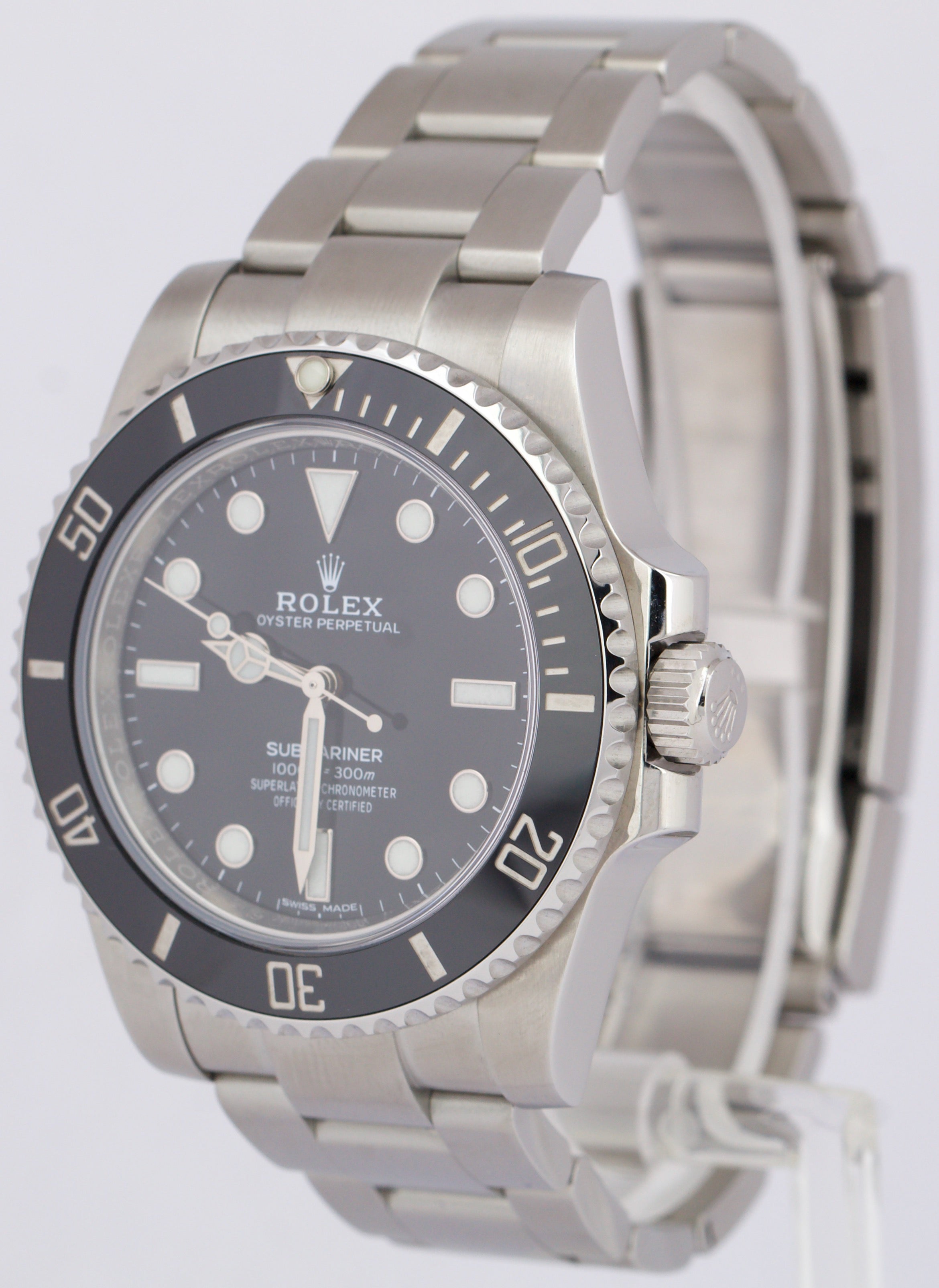 MINT 2019 PAPERS Rolex Submariner No-Date Steel 40mm Black Ceramic 114060 BOX