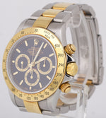 Rolex Daytona Cosmograph 40mm ZENITH Two-Tone P SERIAL Gold Steel Watch 16523