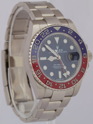 NEW PAPERS Rolex GMT-Master II PEPSI Red Blue 18K White Gold 126719 BLRO BOX