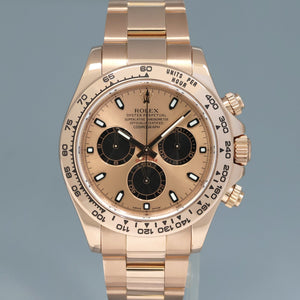 MINT Rolex Daytona Cosmograph Rose Gold Sundust Panda 116505 Chrono Watch Box