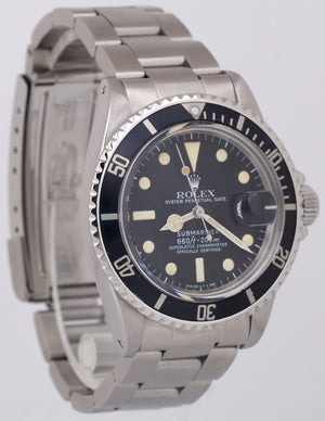 1974 Rolex Submariner Date PATINA Black 40mm Stainless Steel Oyster 1680 Watch