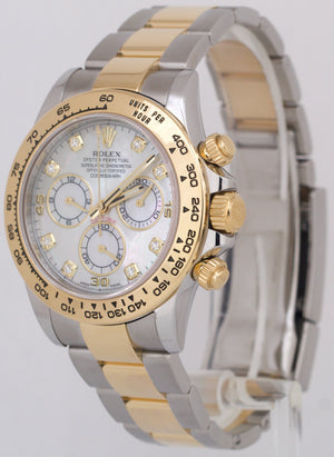 MINT Rolex Daytona Cosmograph FACTORY MOP DIAMOND 40mm 18K Gold Steel 116503