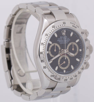 Rolex Daytona Cosmograph BLACK 40mm Stainless Steel REHAUT Oyster 116520 Watch