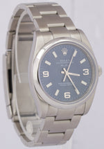 MINT Rolex Air-King BLUE 3-6-9 Stainless Steel Automatic 34mm Watch 114200