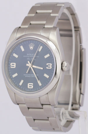 MINT Rolex Air-King BLUE 3-6-9 Stainless Steel Automatic 34mm Watch 114200