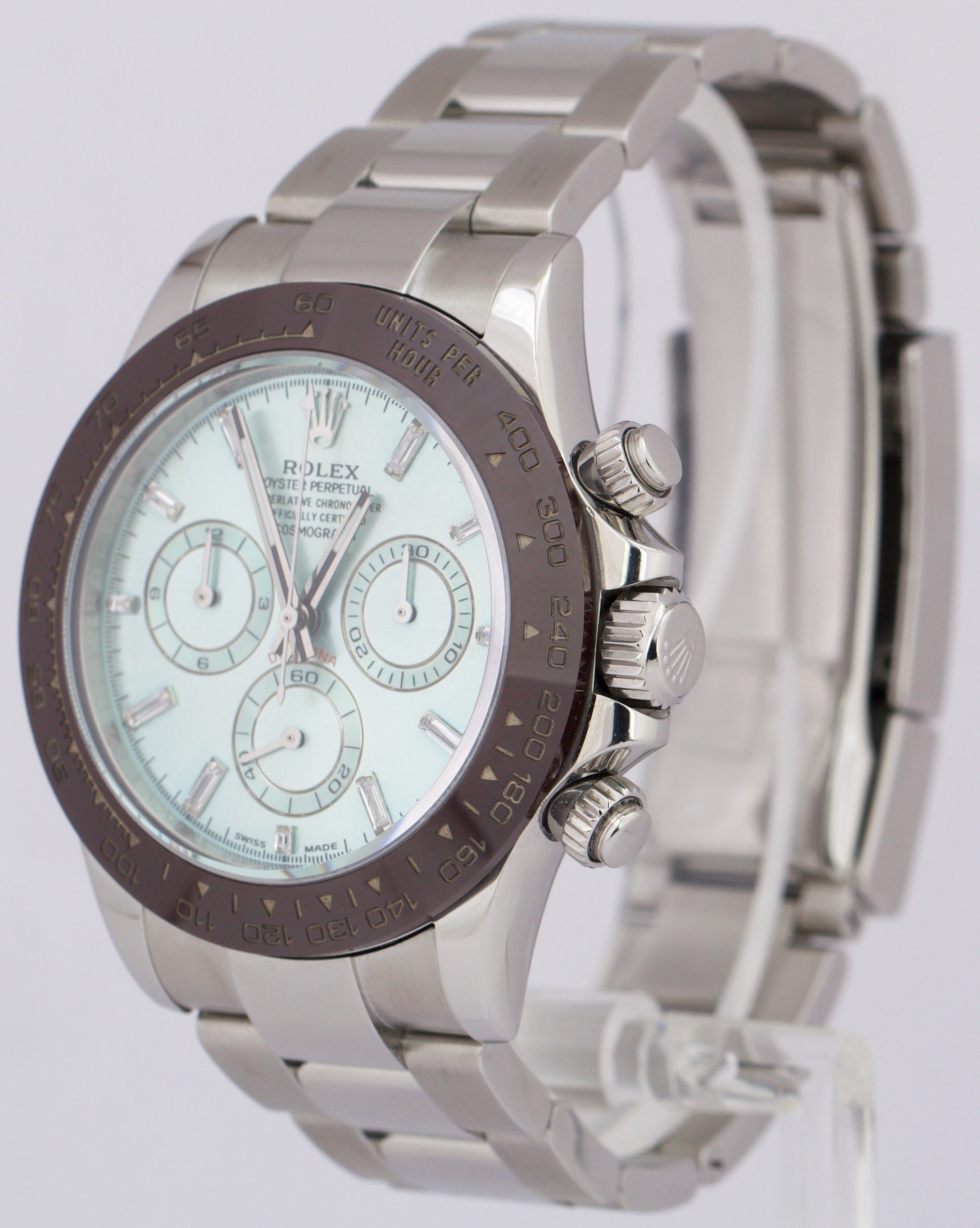 Rolex Daytona 116500 LN GLACIER BLUE DIAMOND Ceramic Stainless Steel 40mm Watch