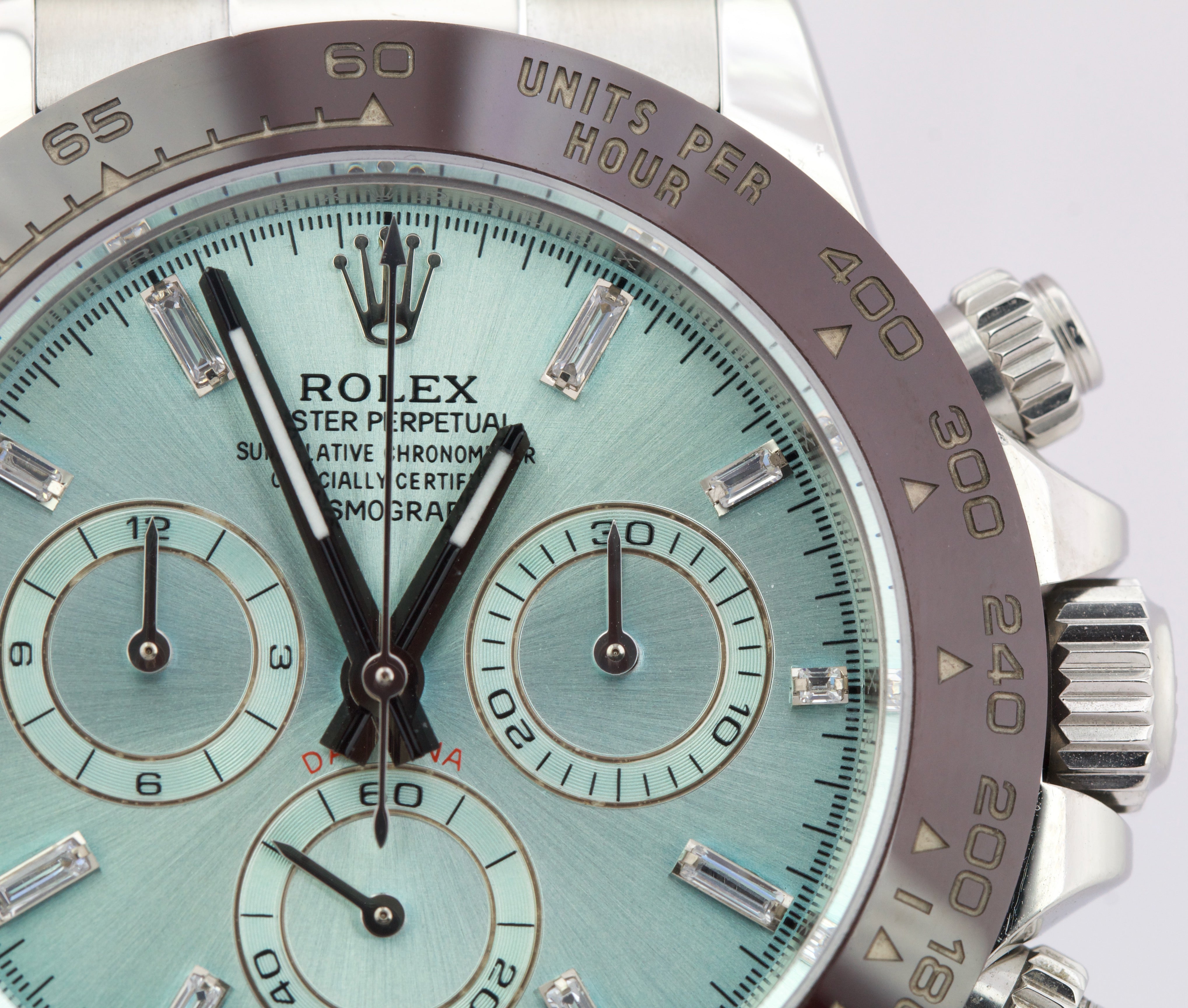 Rolex Daytona 116500 LN GLACIER BLUE DIAMOND Ceramic Stainless Steel 40mm Watch