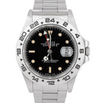 UNPOLISHED 1988 Rolex Explorer II Black Patina Stainless Steel 40mm Watch 16550