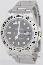 UNPOLISHED 1988 Rolex Explorer II Black Patina Stainless Steel 40mm Watch 16550