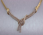 18k Yellow Gold 6ctw Diamond 16" Collar Necklace