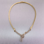 18k Yellow Gold 6ctw Diamond 16" Collar Necklace