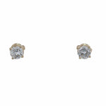 Modern 14k Yellow Gold 1.50ctw Diamond Stud Earrings