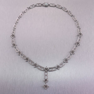 14k White Gold 2.50ctw Diamond 16" Bridal Necklace