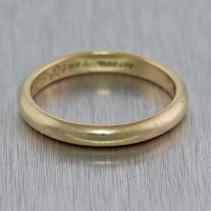 Antique Vintage Estate Tiffany & Co. 18k Yellow Gold Wedding Band Ring