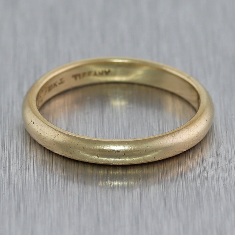 Antique Vintage Estate Tiffany & Co. 18k Yellow Gold Wedding Band Ring