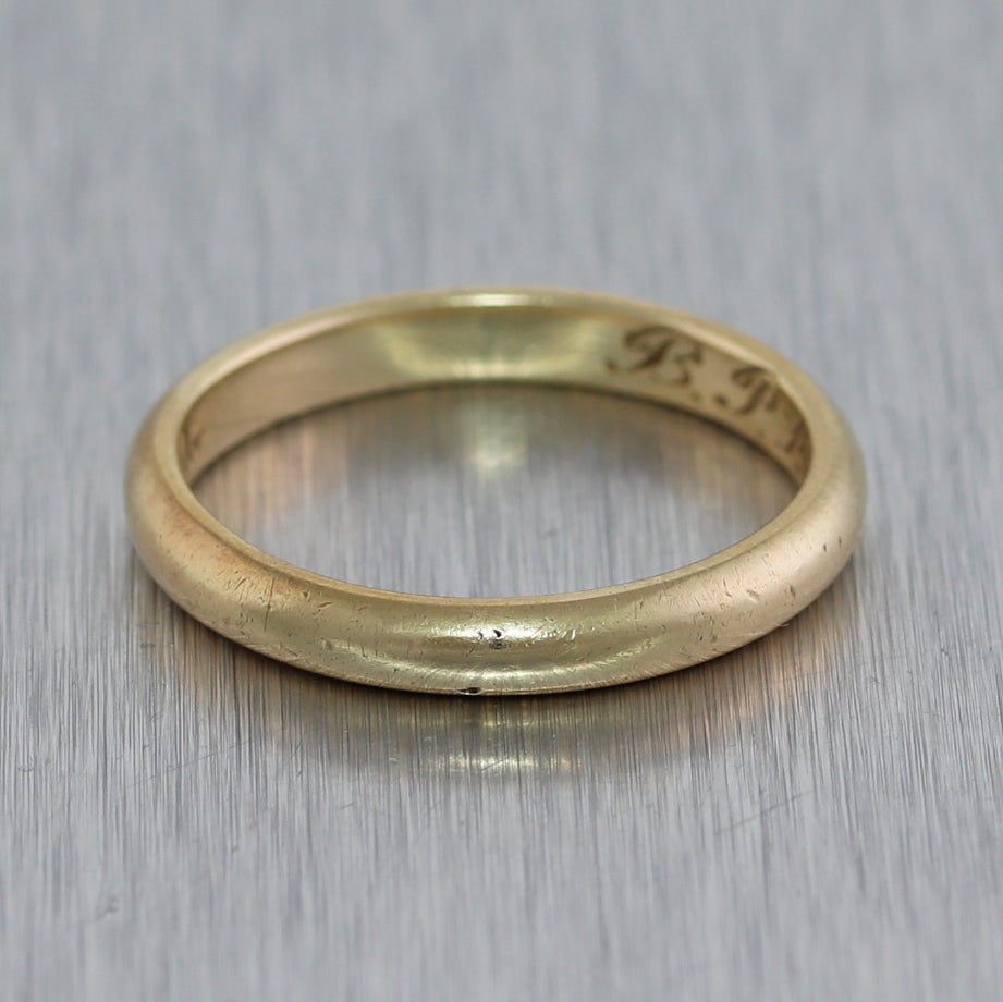 Antique Vintage Estate Tiffany & Co. 18k Yellow Gold Wedding Band Ring