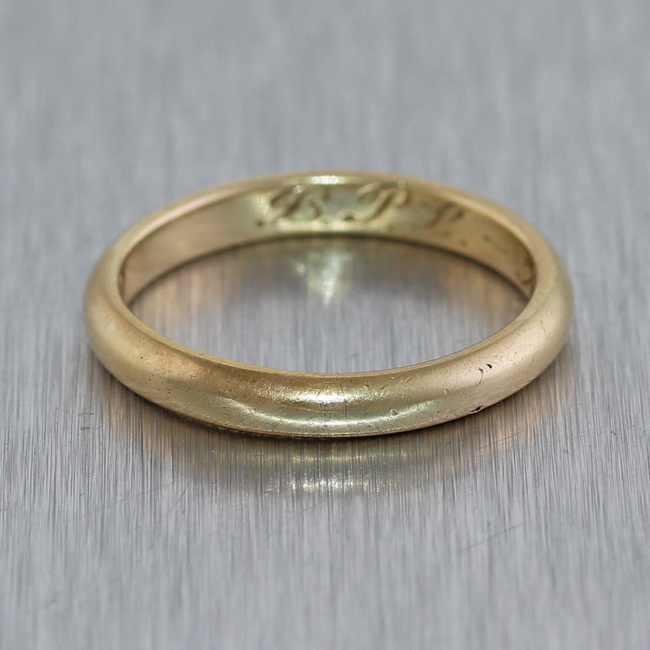 Antique Vintage Estate Tiffany & Co. 18k Yellow Gold Wedding Band Ring