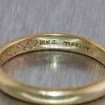 Antique Vintage Estate Tiffany & Co. 18k Yellow Gold Wedding Band Ring