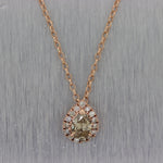 GIA Pear Brilliant Cut 1ct Yellow/I1 Diamond 14k Rose Gold 1.30ctw 26" Necklace