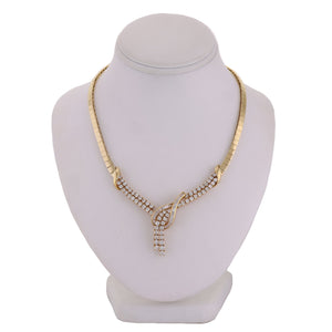 18k Yellow Gold 6ctw Diamond 16" Collar Necklace