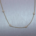 14k Yellow Gold 1.20ctw Diamonds By The Yard 18" Necklace