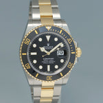 2020 NEW PAPERS Rolex Submariner 41mm Black 126613LN Two Tone Gold Steel Watch