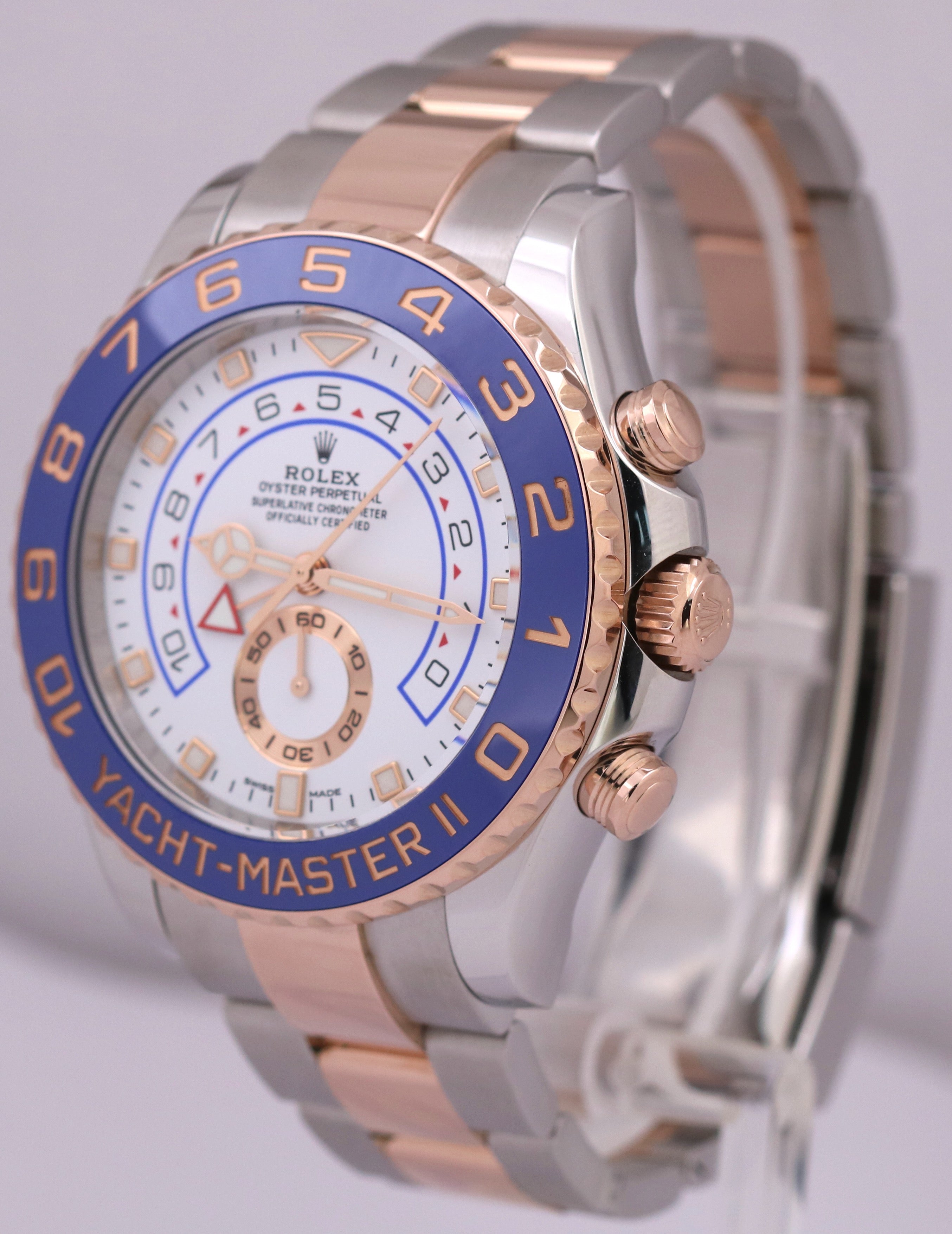 MINT 2021 PAPERS Men's Rolex Yacht-Master II 44mm NEW HANDS 18K Gold 116681 BOX