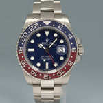 2025 RSC Service Papers Rolex GMT-Master II Pepsi White Gold Blue 116719BLRO Watch