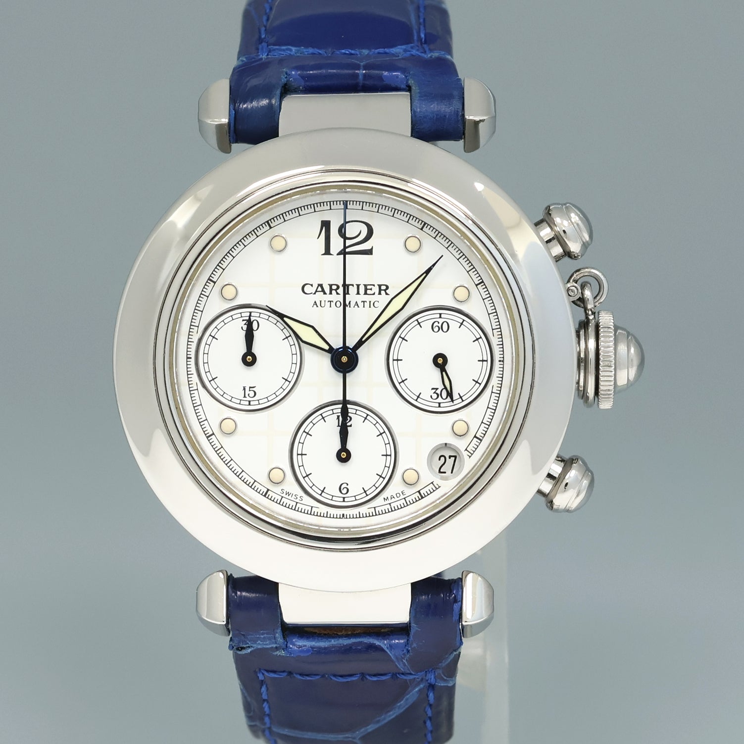 Cartier men's pasha chronograph watch best sale