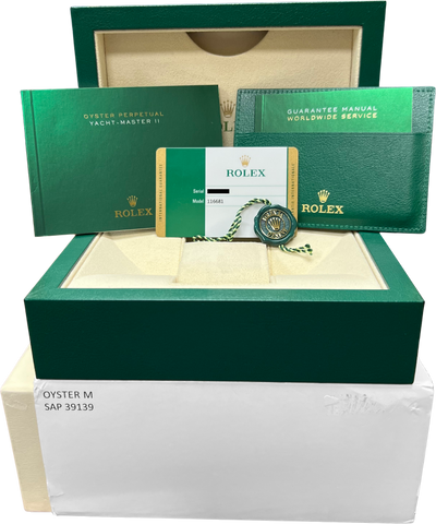 MINT PAPERS Rolex Yacht-Master II 44mm NEW HANDS 18K Rose Gold Steel 116681 BOX