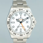 2019 MINT Rolex Explorer II 42mm 216570 Polar White Dial Steel Watch Box
