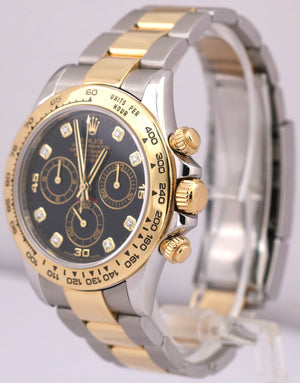 Rolex Daytona BLACK DIAMOND Two-Tone 18K Yellow Gold Stainless Steel 116503