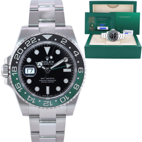 2023 PAPERS NEW Rolex GMT-Master II SPRITE Green Oyster Steel 126720 VTNR Watch