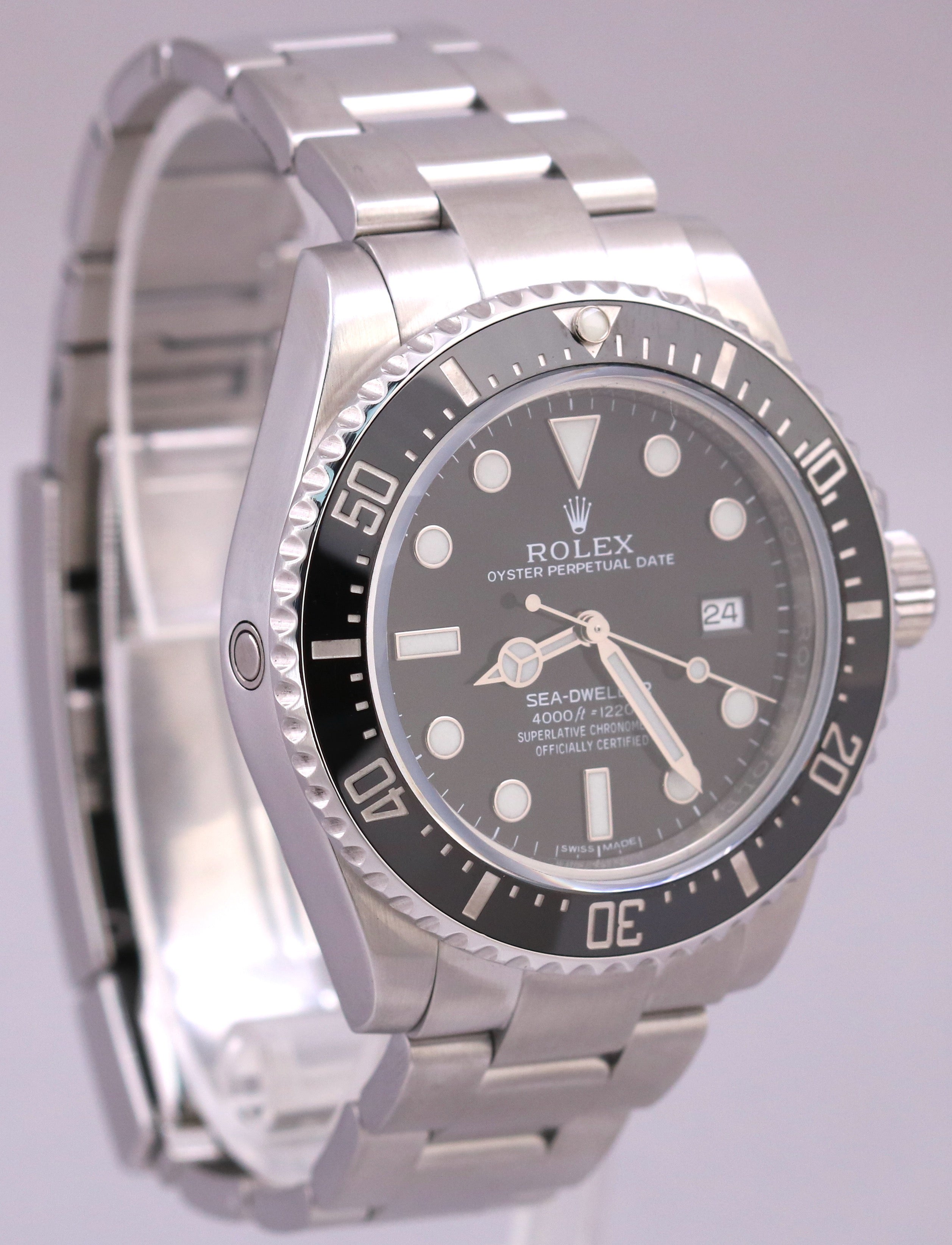 MINT PAPERS Rolex Sea-Dweller 4000 SD4K Black 40mm Ceramic RSC Steel 116600 BOX