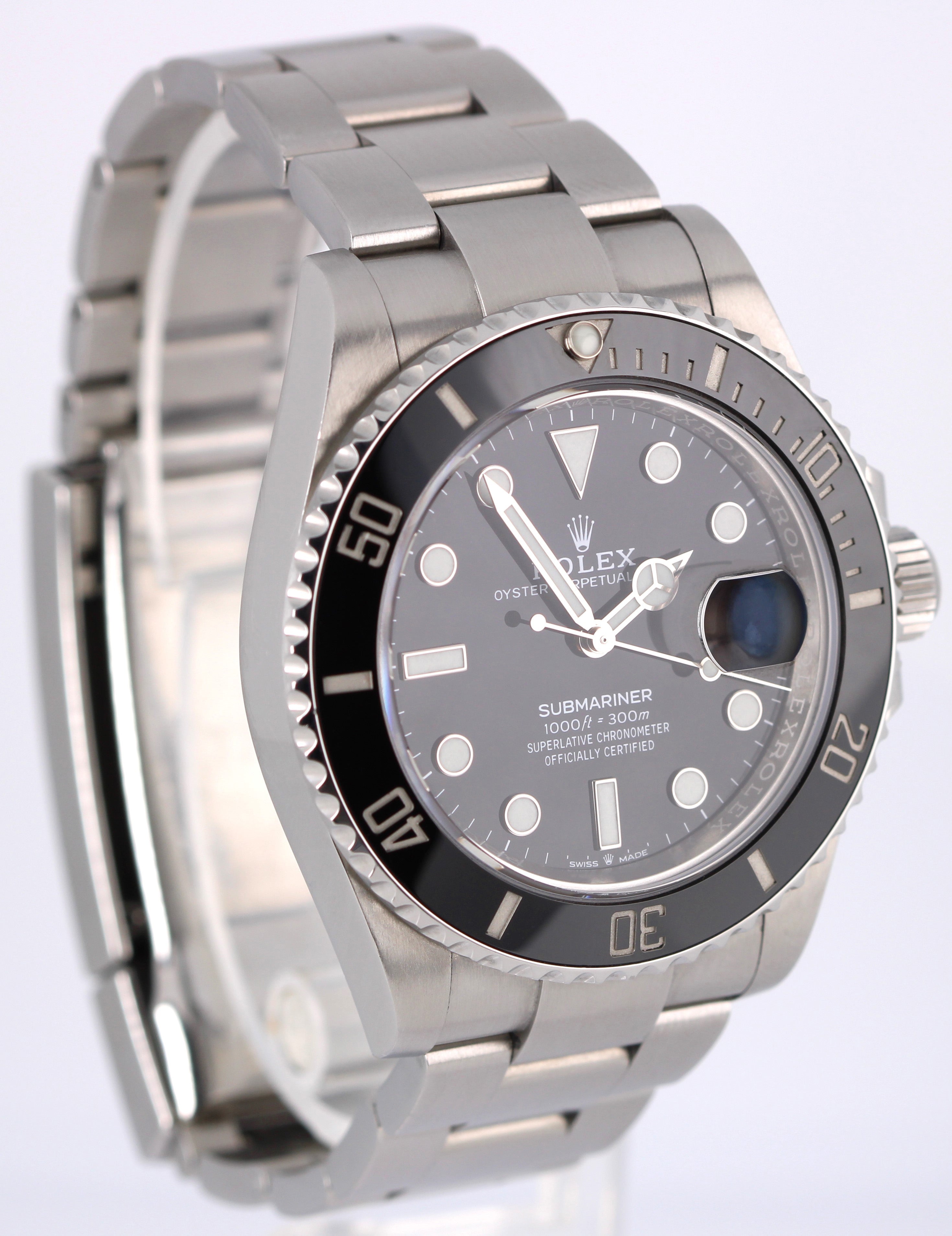 JAN 2024 Rolex Submariner Date Stainless Steel Black 41mm 126610 LN Oyster Watch