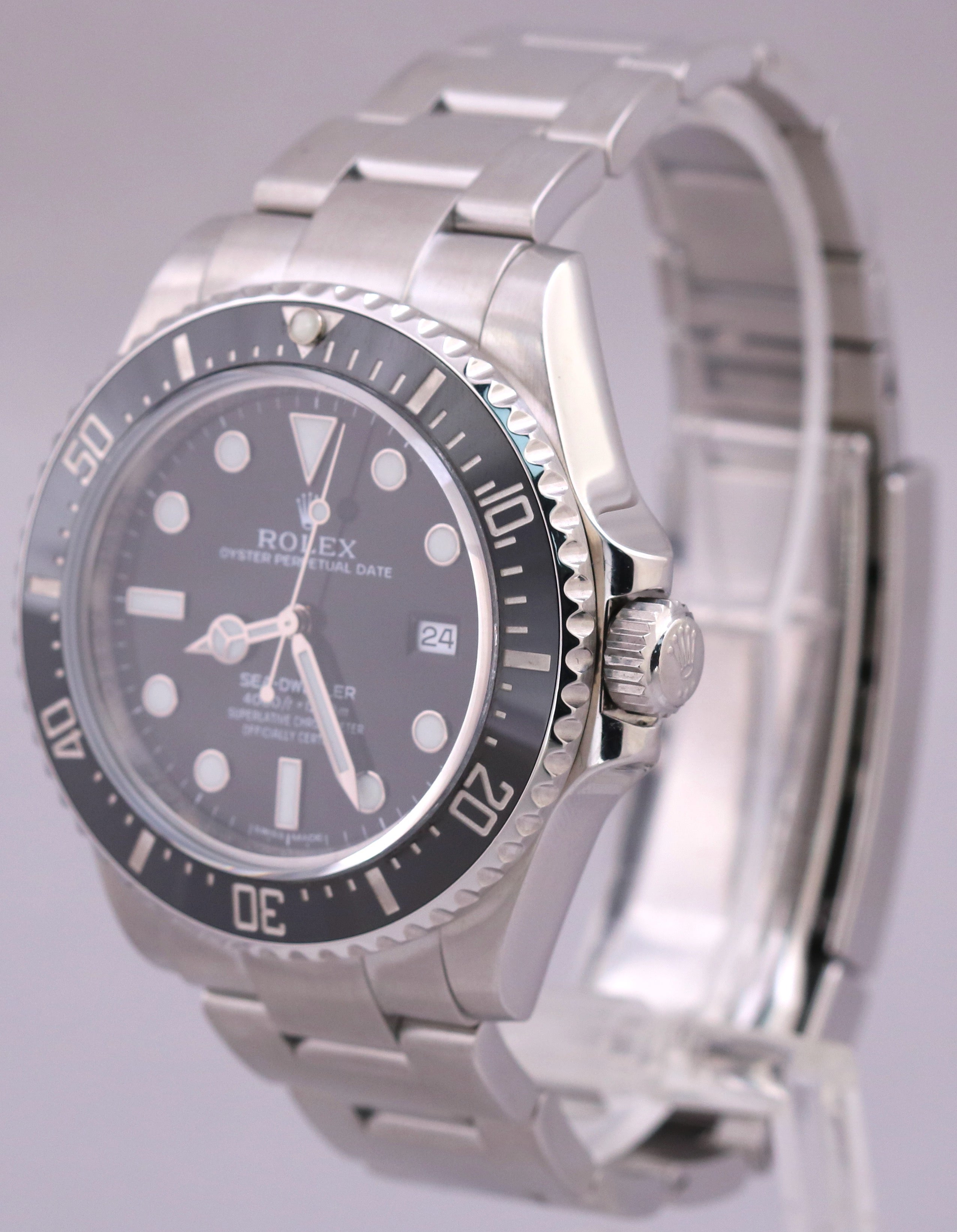 MINT PAPERS Rolex Sea-Dweller 4000 SD4K Black 40mm Ceramic RSC Steel 116600 BOX