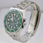 MINT Rolex Submariner HULK Green Ceramic Stainless Steel 40mm 116610 LV Watch