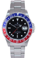 2002 Rolex GMT-Master 2 Pepsi 40mm Steel 16710 NO HOLES Black Watch Box
