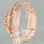 PAPERS MINT Rolex Daytona Cosmograph 18k Rose Gold Black Dial 116505 Watch