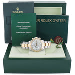 MINT Rolex Daytona 116523 Mother of Pearl MOP Diamond Yellow Gold Two Tone Watch