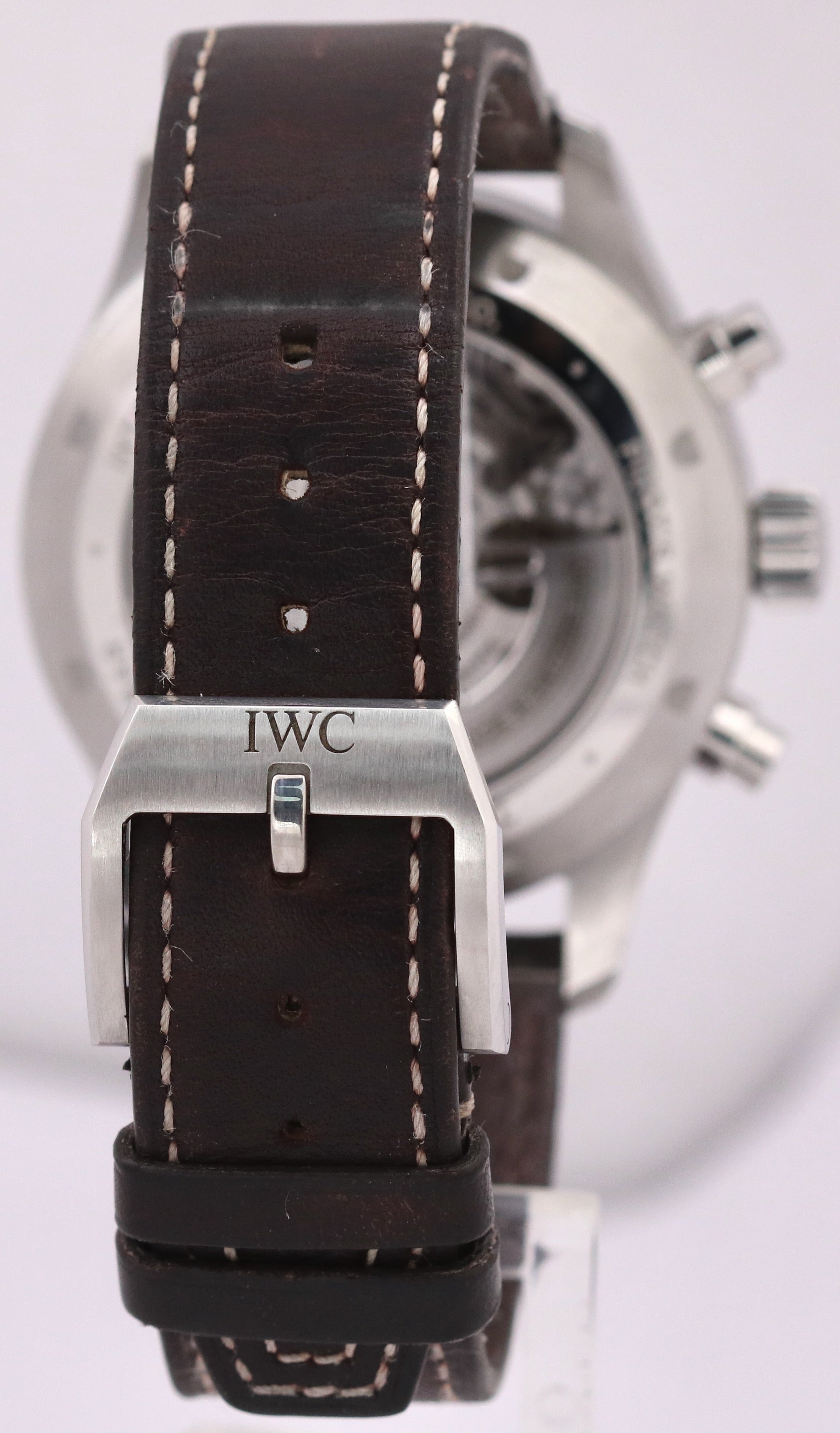 MINT PAPERS IWC Pilot GREEN 43mm Stainless Leather Chronograph IW378005 BOX