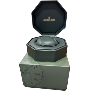 MINT Audemars Piguet Royal Oak Dual Time Black 36mm Steel 25730ST Watch BOX