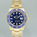 NOV 2024 BRAND NEW PAPERS Rolex Sunburst Blue Ceramic 126618 Yellow Gold Watch