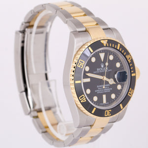 PAPERS Rolex Submariner Date Ceramic Black 40mm 18K Gold Steel 116613 LN BOX