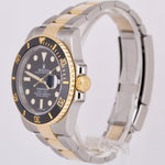 PAPERS Rolex Submariner Date Ceramic Black 40mm 18K Gold Steel 116613 LN BOX