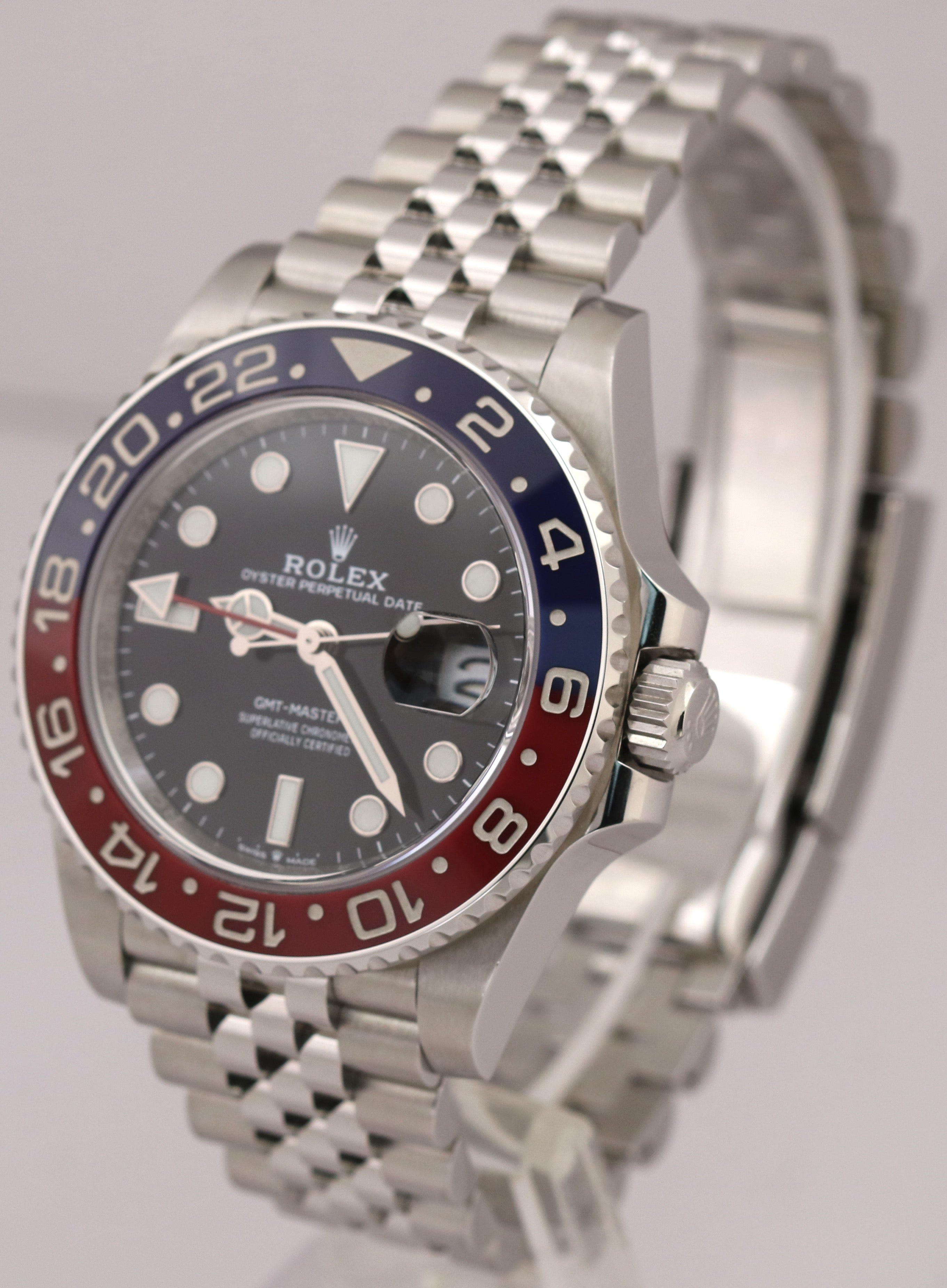 MINT 2024 PAPERS Rolex GMT-Master II 126710 BLRO 40mm PEPSI Red Blue JUBILEE BOX